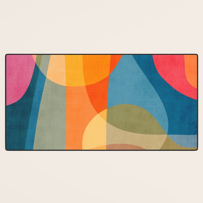 Colorful Vibrant Bright Modern Abstract Artwork Desk Mat Gallery Image 3