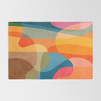 Colorful Vibrant Bright Modern Abstract Artwork Rug Gallery Image 2