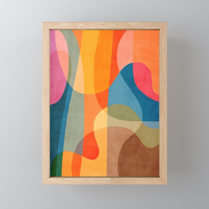 Colorful Vibrant Bright Modern Abstract Artwork Mini Art Print Gallery Image 1