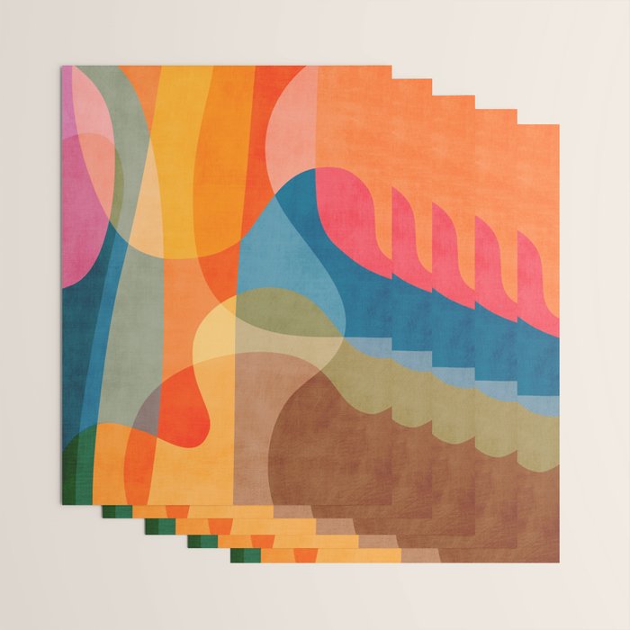 Colorful Vibrant Bright Modern Abstract Artwork Wrapping Paper Gallery Image 3