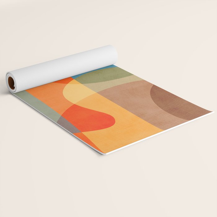 Colorful Vibrant Bright Modern Abstract Artwork Yoga Mat Gallery Image 2