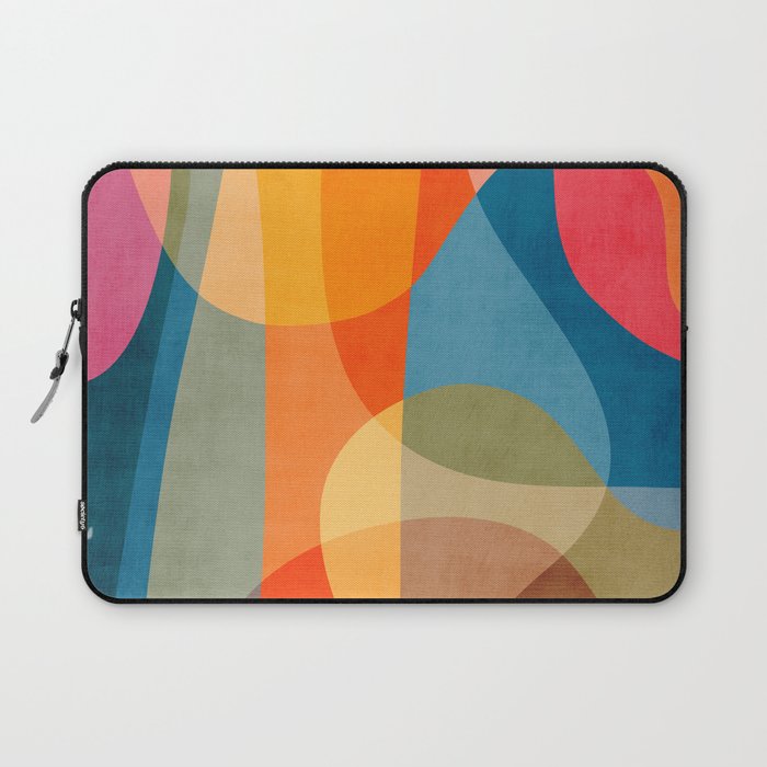 Colorful Vibrant Bright Modern Abstract Artwork Laptop Sleeve Gallery Image 1