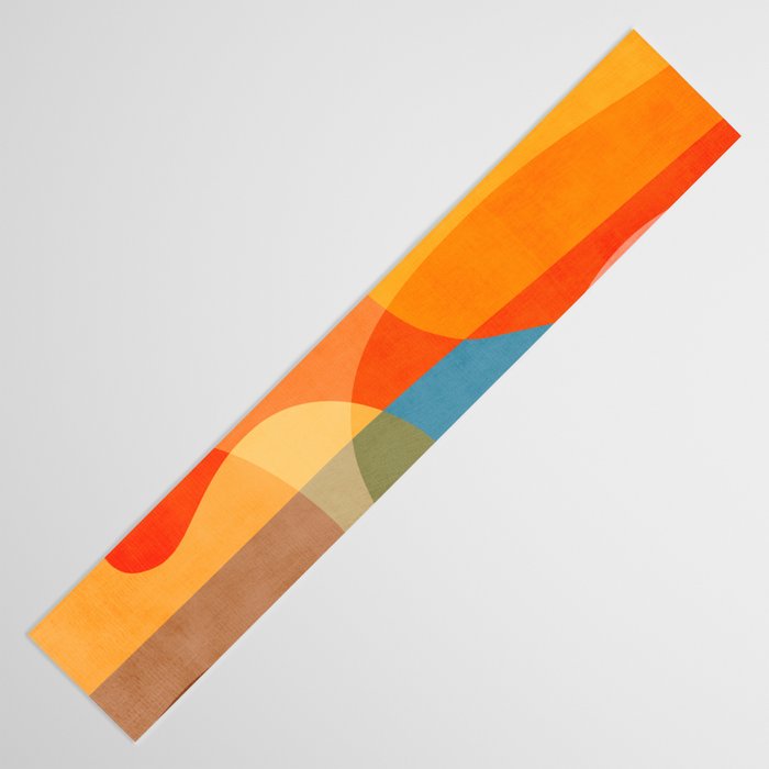Colorful Vibrant Bright Modern Abstract Artwork Table Runner Gallery Image 3