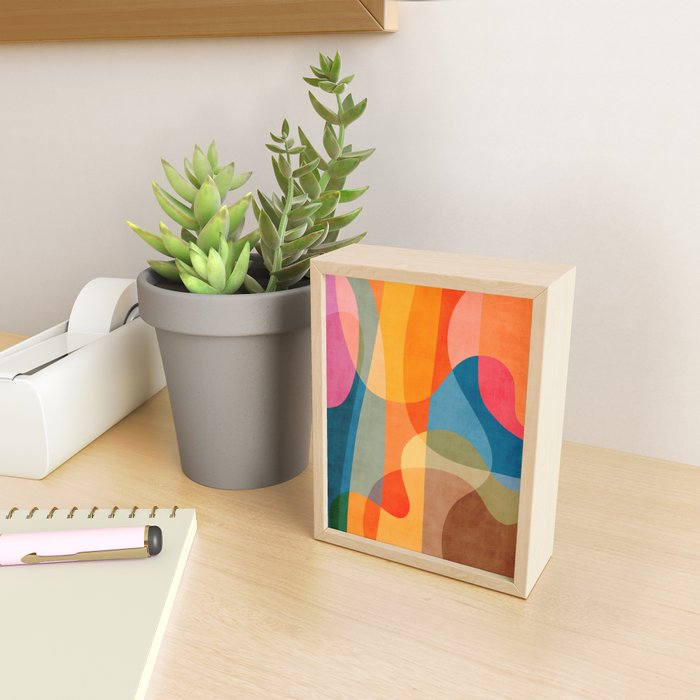 Colorful Vibrant Bright Modern Abstract Artwork Mini Art Print Gallery Image 2