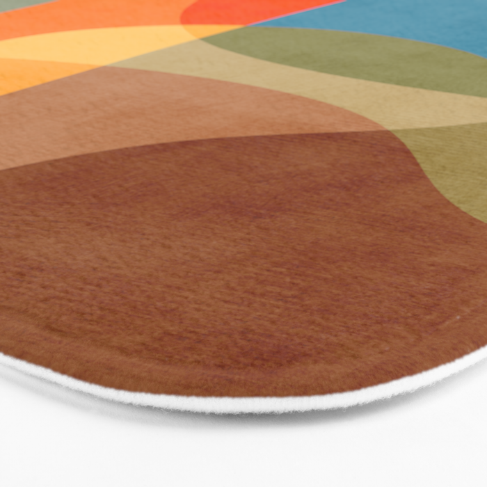 Colorful Vibrant Bright Modern Abstract Artwork Bath Mat Gallery Image 3