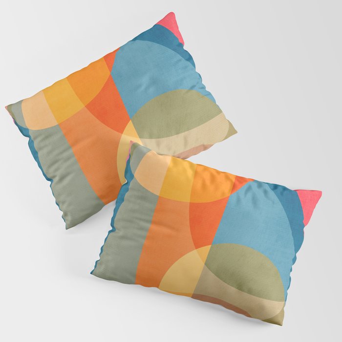 Colorful Vibrant Bright Modern Abstract Artwork Pillow Sham Gallery Image 3