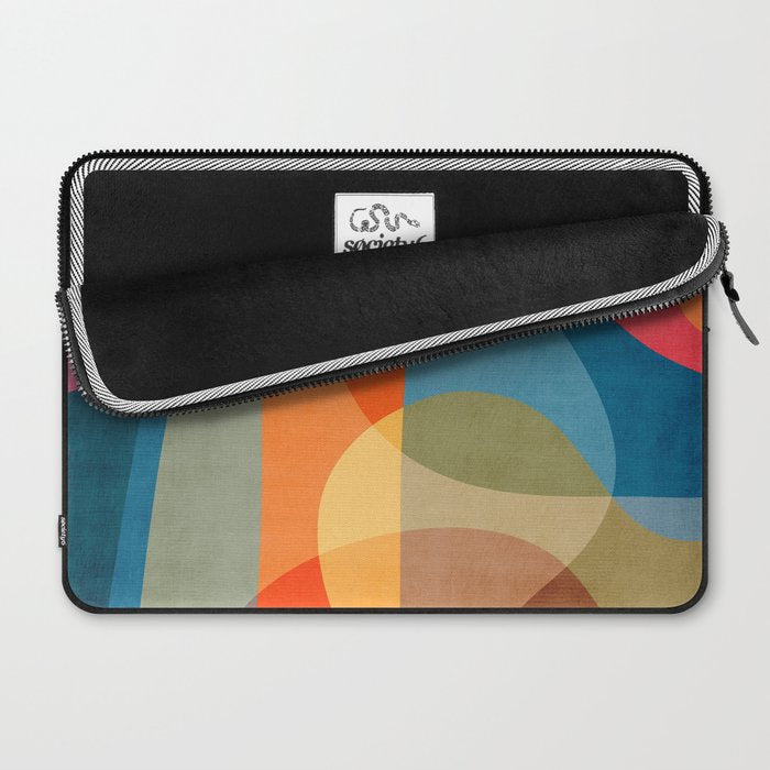 Colorful Vibrant Bright Modern Abstract Artwork Laptop Sleeve Gallery Image 2