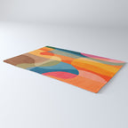 Colorful Vibrant Bright Modern Abstract Artwork Rug Gallery Image 3