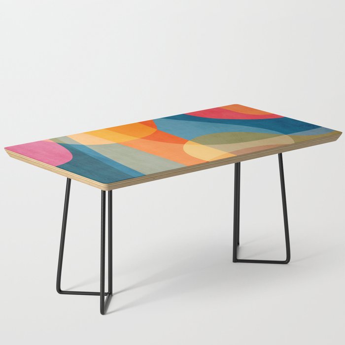 Colorful Vibrant Bright Modern Abstract Artwork Coffee Table Gallery Image 1