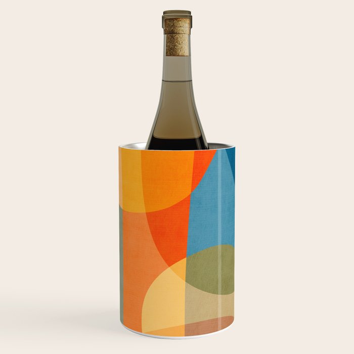 Colorful Vibrant Bright Modern Abstract Artwork Wine Chiller Gallery Image 1