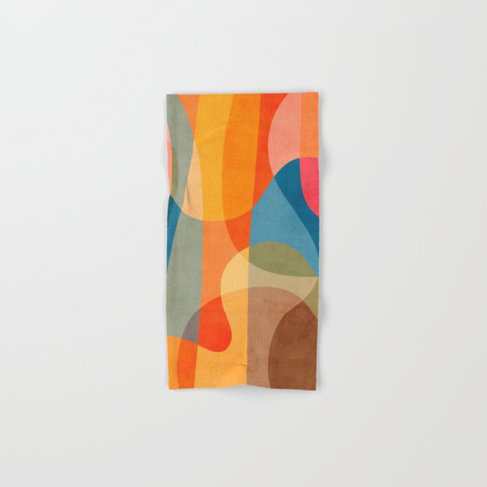 Colorful Vibrant Bright Modern Abstract Artwork Bath Towel Gallery Image 1