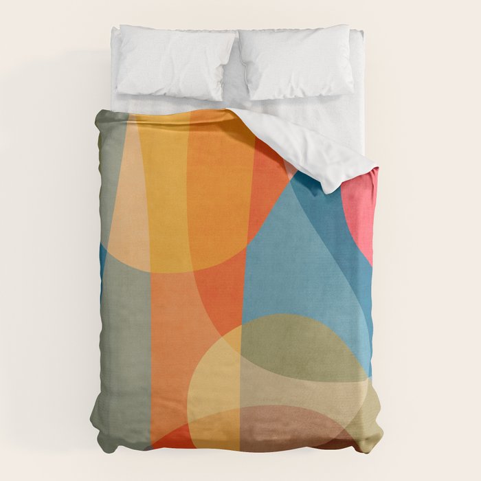 Colorful Vibrant Bright Modern Abstract Artwork Duvet Cover Gallery Image 6