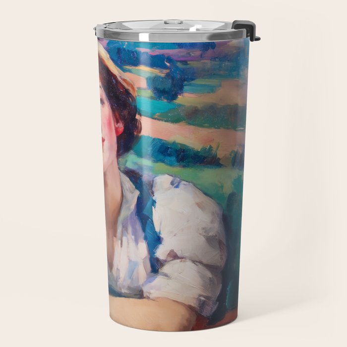 Daydream in Autumn Fields Travel Mug Gallery Image 2