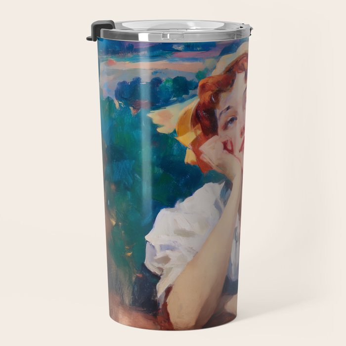 Daydream in Autumn Fields Travel Mug Gallery Image 3