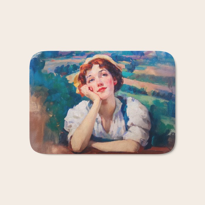 Daydream in Autumn Fields Bath Mat Gallery Image 1