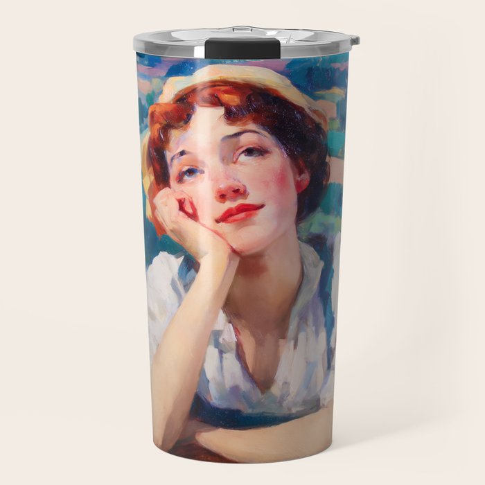 Daydream in Autumn Fields Travel Mug Gallery Image 1