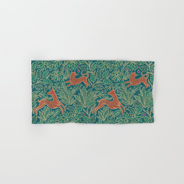 Jungle Fawn and Cat Bath Towel Gallery Image 1