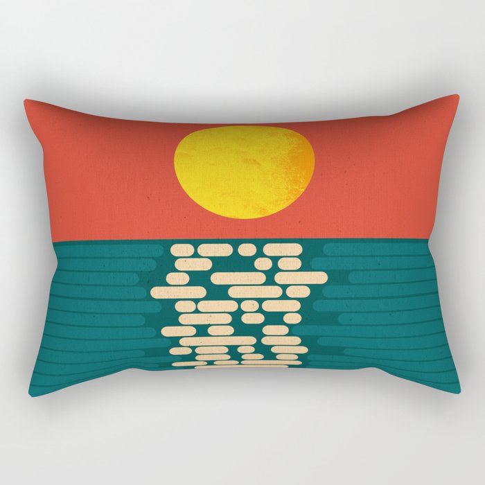Sun Over The Sea - Afternoon Rectangular Pillow Gallery Image 1