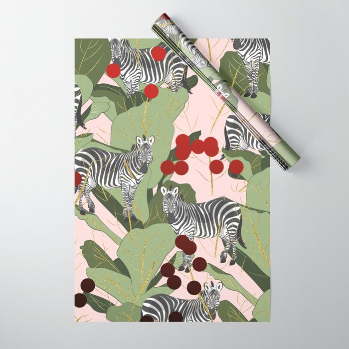 Zebra Harem #society6 #decor #buyart Wrapping Paper Gallery Image 1