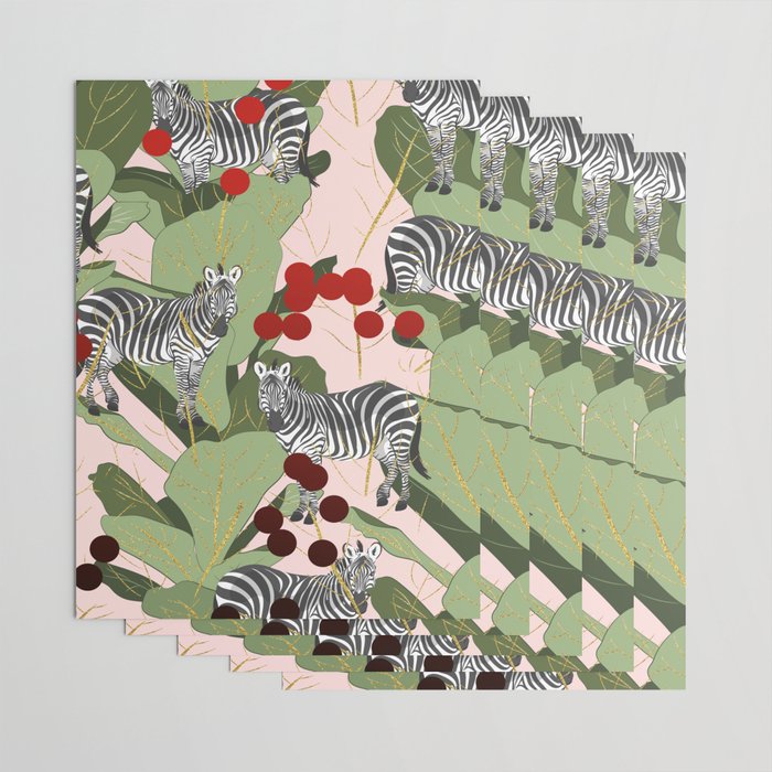 Zebra Harem #society6 #decor #buyart Wrapping Paper Gallery Image 3