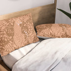 Summer Cheetah Floral Pattern - Fawn Brown Pillow Sham Gallery Image 2
