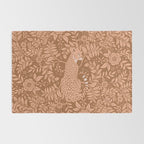 Summer Cheetah Floral Pattern - Fawn Brown Rug Gallery Image 2