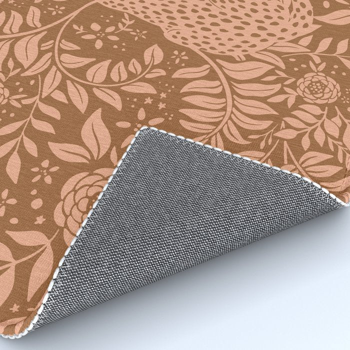 Summer Cheetah Floral Pattern - Fawn Brown Rug Gallery Image 4