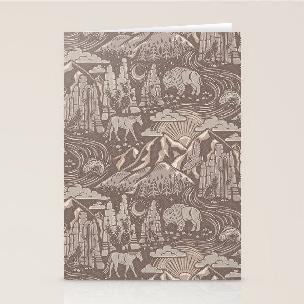 Wild West - Taupe Neutral  Stationery Card Gallery Image 1