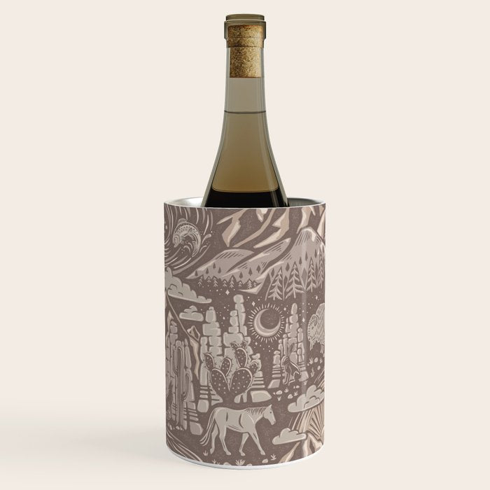Wild West - Taupe Neutral  Wine Chiller Gallery Image 1