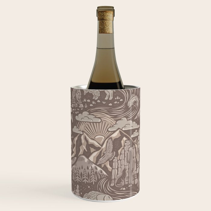 Wild West - Taupe Neutral  Wine Chiller Gallery Image 2