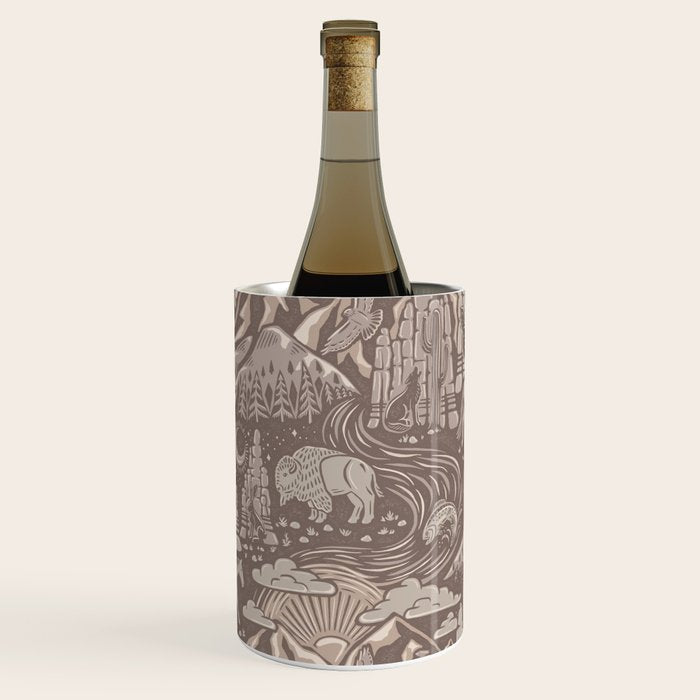 Wild West - Taupe Neutral  Wine Chiller Gallery Image 3