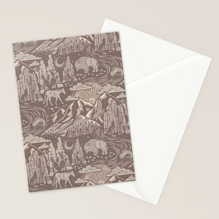 Wild West - Taupe Neutral  Stationery Card Gallery Image 2