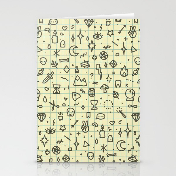 Doodles Pattern Stationery Card Gallery Image 1