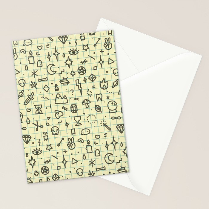 Doodles Pattern Stationery Card Gallery Image 2