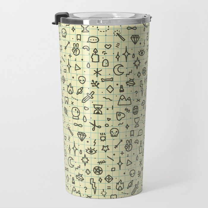 Doodles Pattern Travel Mug Gallery Image 3