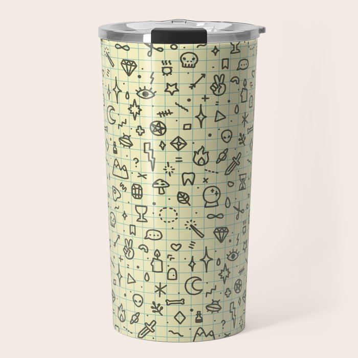 Doodles Pattern Travel Mug Gallery Image 1