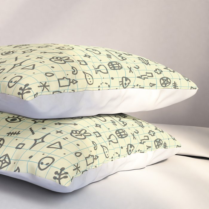 Doodles Pattern Pillow Sham Gallery Image 3