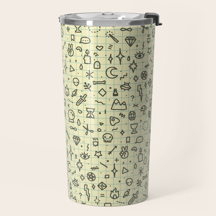 Doodles Pattern Travel Mug Gallery Image 2