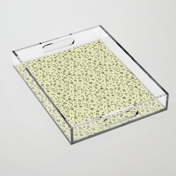 Doodles Pattern Acrylic Tray Gallery Image 1