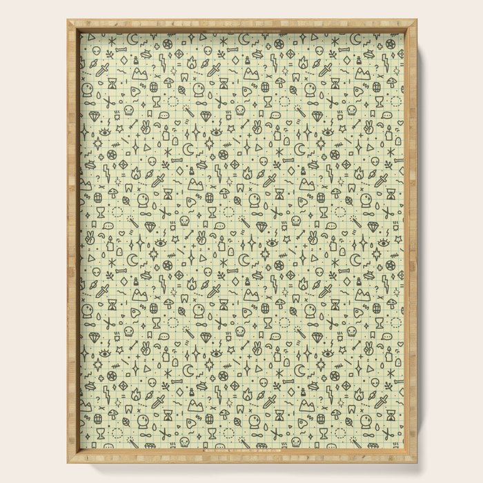 Doodles Pattern Serving Tray Gallery Image 1