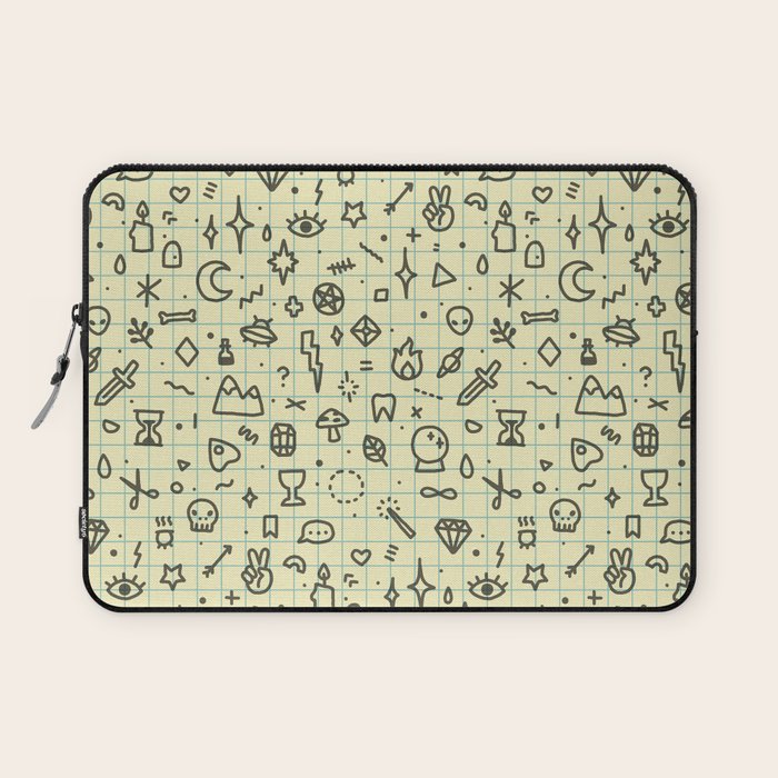Doodles Pattern Laptop Sleeve Gallery Image 1