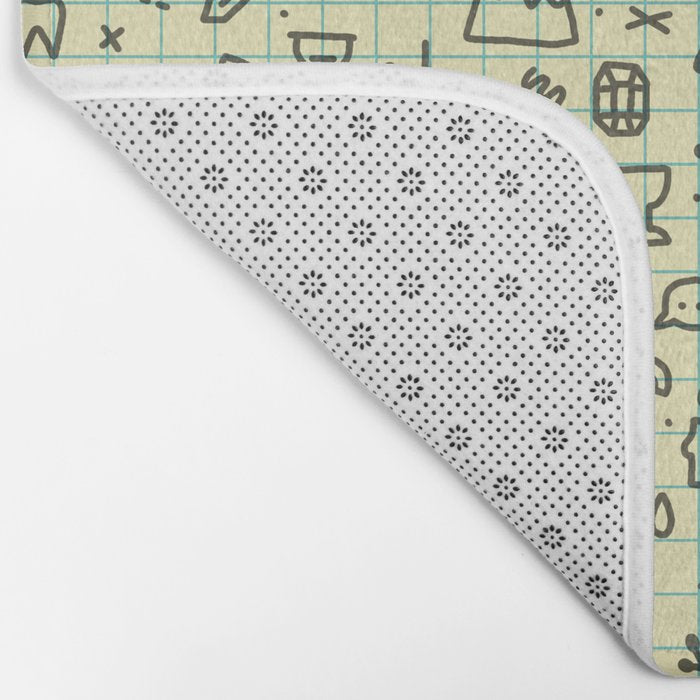 Doodles Pattern Bath Mat Gallery Image 2