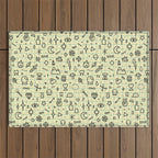 Doodles Pattern Outdoor Rug Gallery Image 1