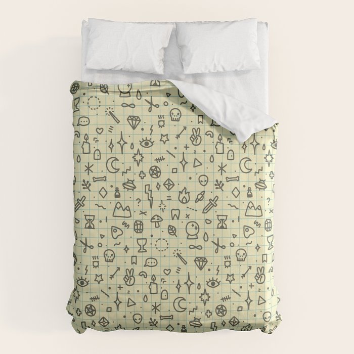 Doodles Pattern Duvet Cover Gallery Image 1