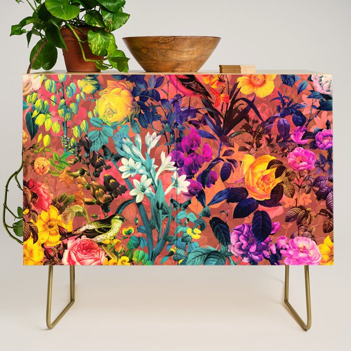 Floral and Birds II Credenza Gallery Image 1