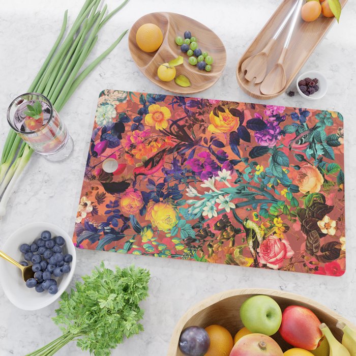 Floral and Birds II Cutting Board Gallery Image 2