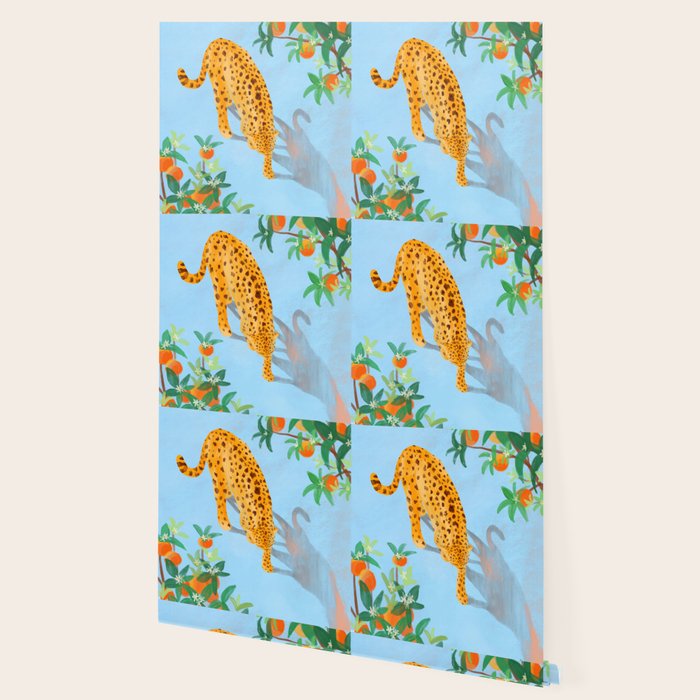 Leopard and Orange Trees Wallpaper Gallery Image 2