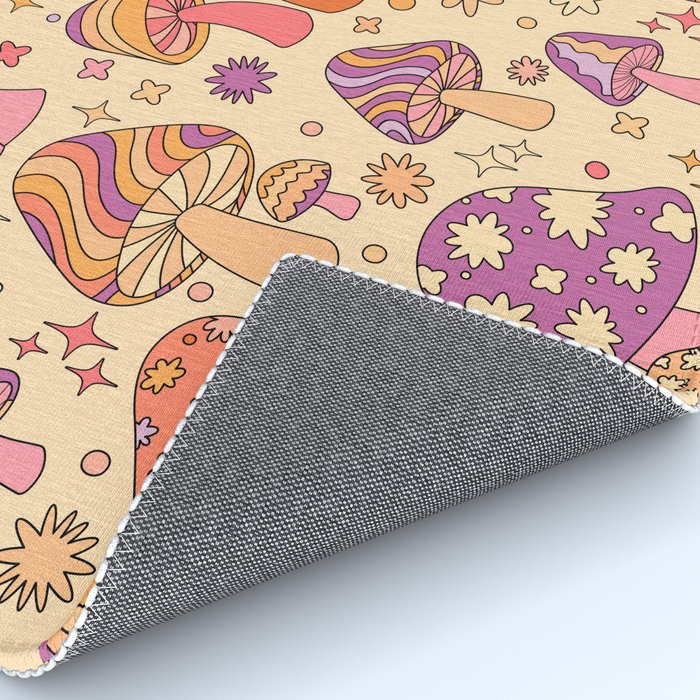 Purple & Orange Magic Mushrooms Rug Gallery Image 4