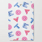 Cast Your Vote | Hand-Lettered Pattern in White Cutting Board Gallery Image 1