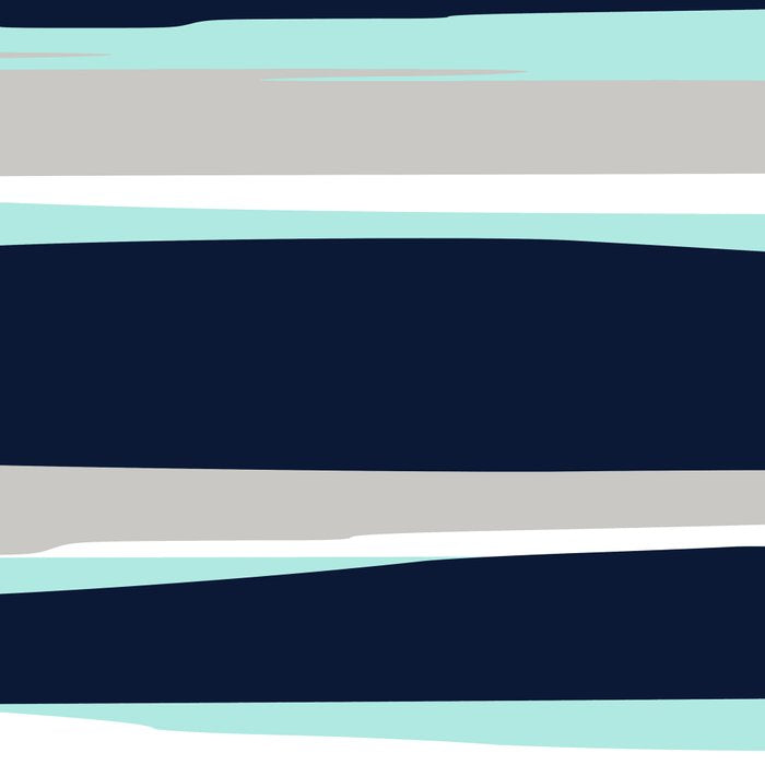 Ocean, Stripe Abstract Pattern, Navy, Aqua, Gray Coffee Mug Gallery Image 2